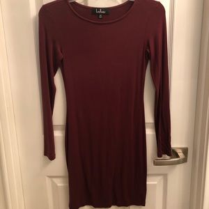 Maroon long sleeve bodycon - xs - never worn!